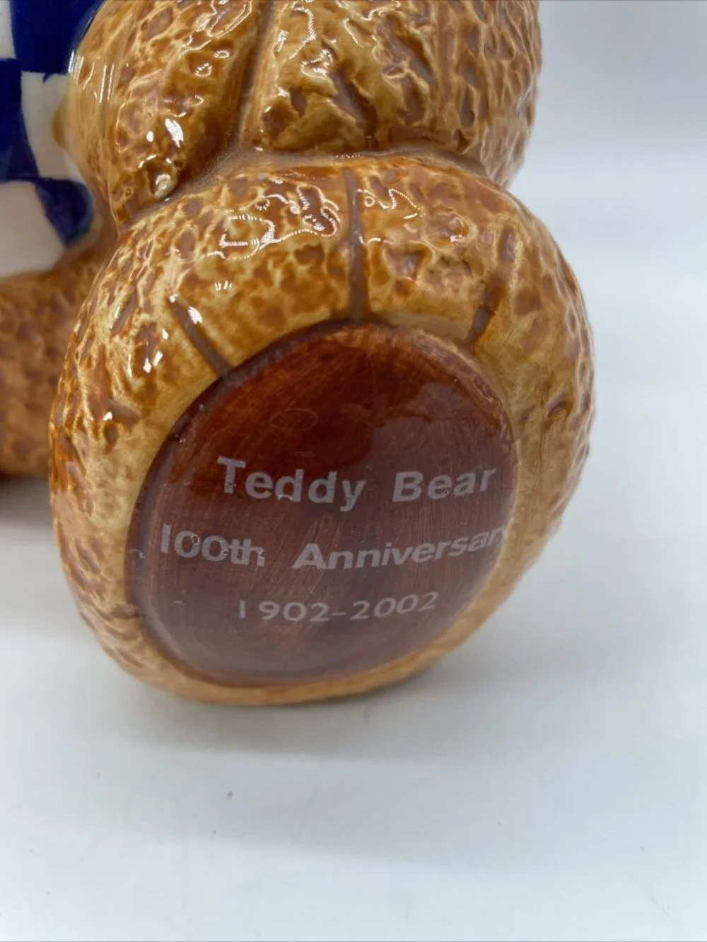 2002 Teddy Bear Cookie Jar Baum Brothers Style-Eyes 100th Anniversary Vintage